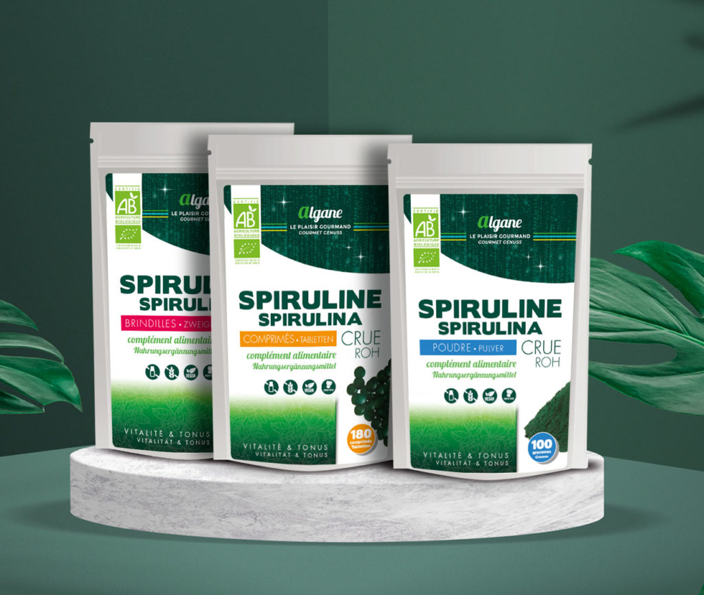 spiruline crue brindille comprimé poudre plaisir gourmand